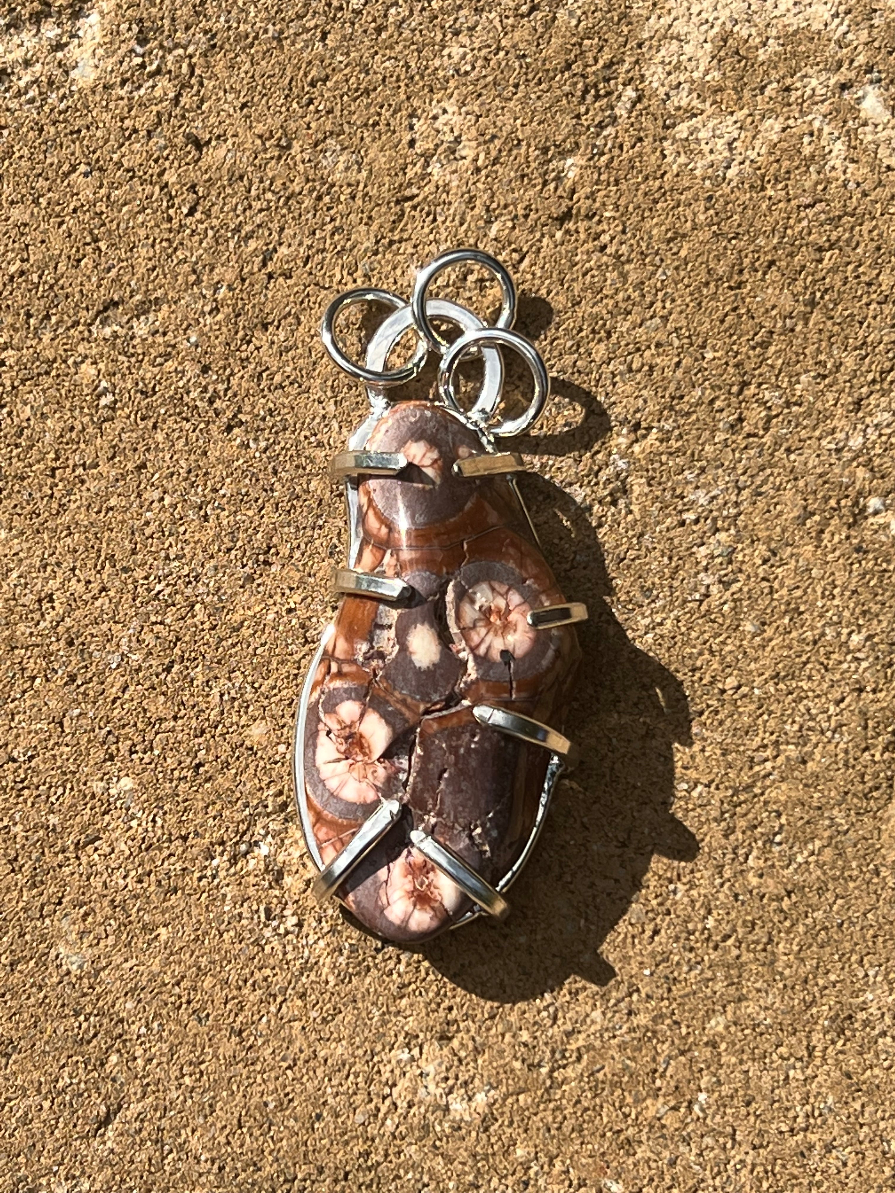 Birds Eye Jasper And Sterling Silver Pendant