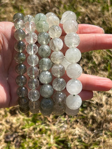 Green rutilated quartz on sale bracelet