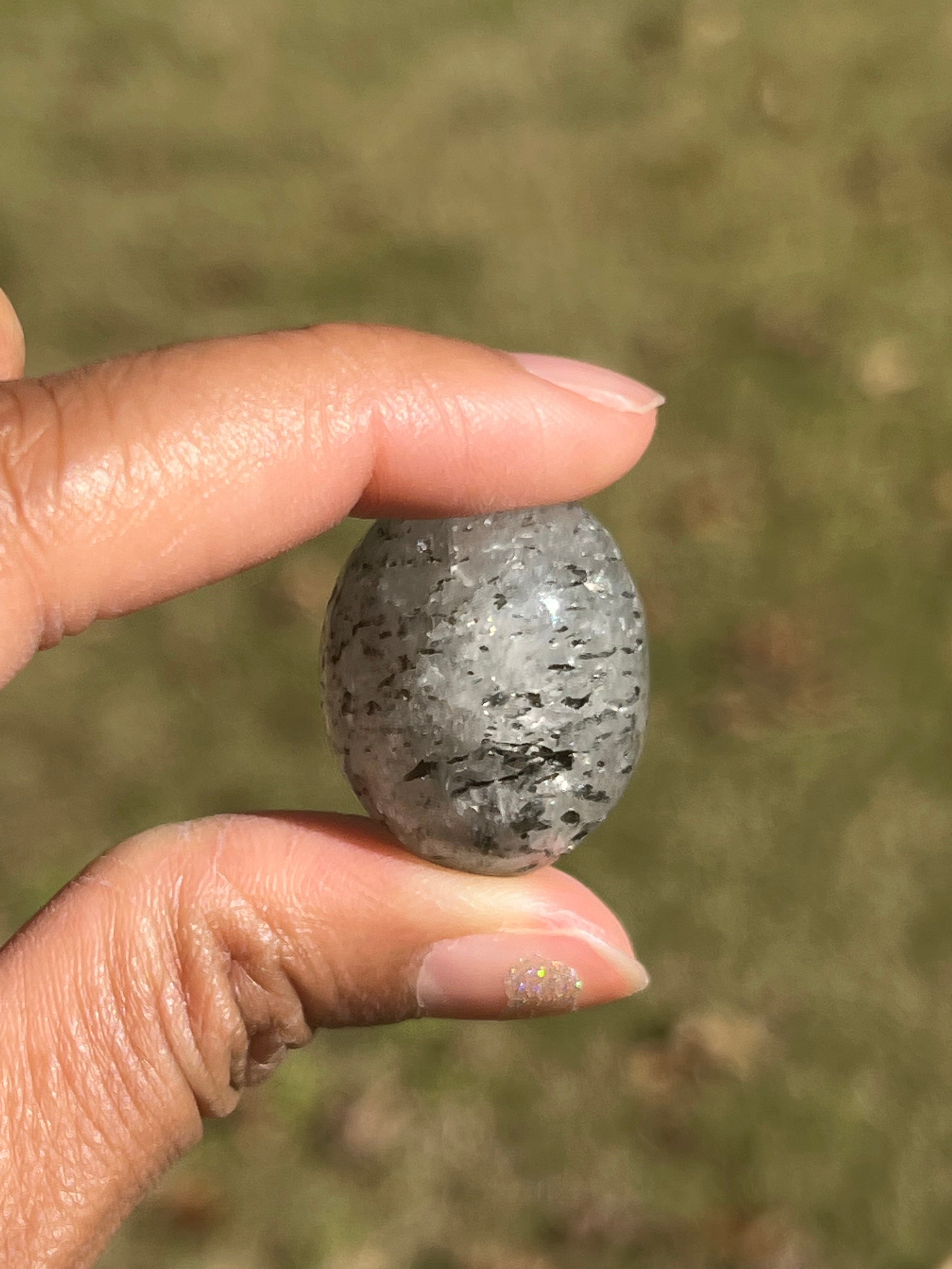 Green Tourmalinated Quartz Tumbles